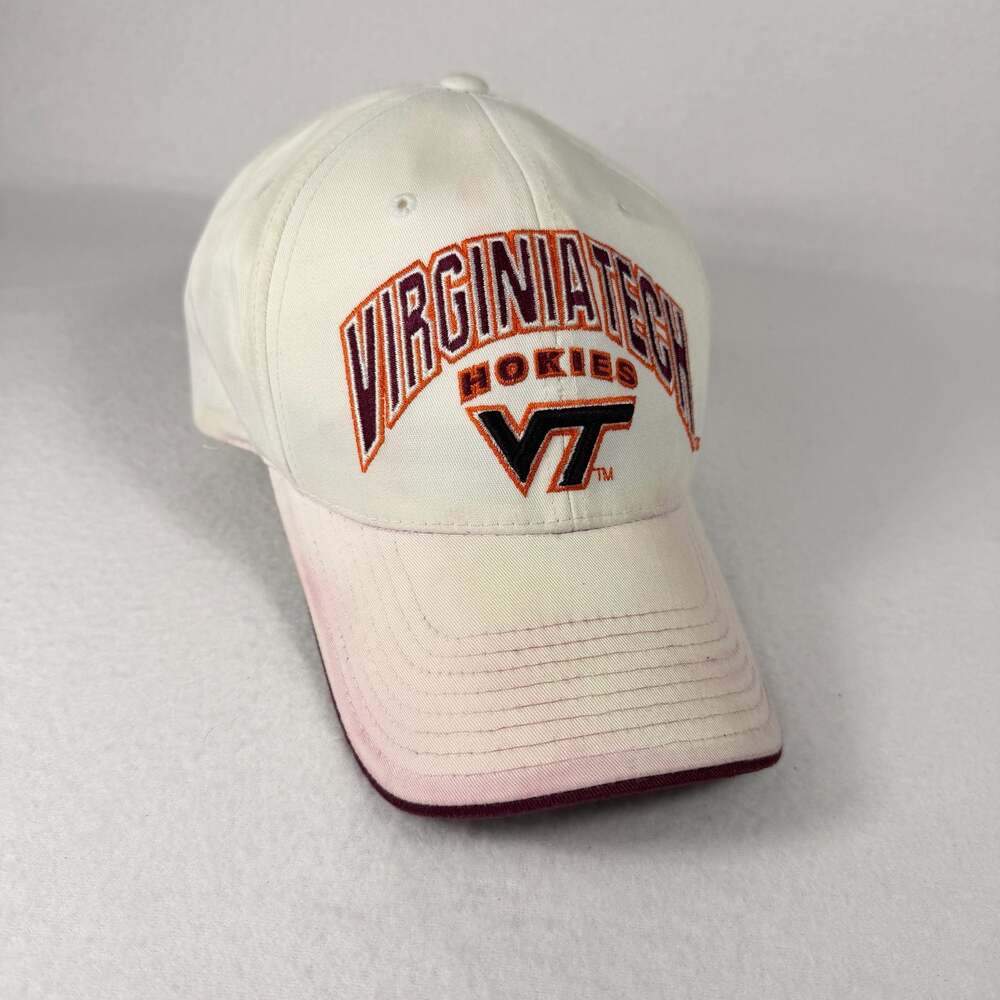 Colosseum Virginia Tech Hokies White Adjustable Snapback Hat Cap